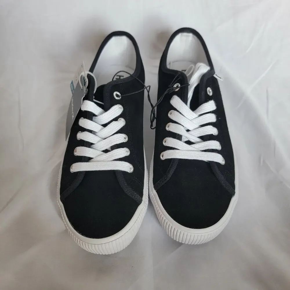 Hurley Black White Classic Low Top Ceta Suede Lace Up Lifestyle Sneakers Size 7